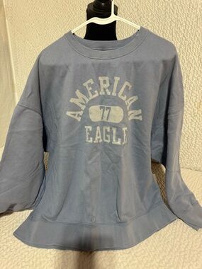 American Eagle Outfitters Blue Graphic Sweatshirt